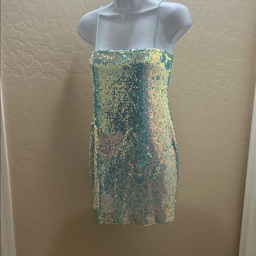 Motel Rocks Iridescent Sequin Dress
